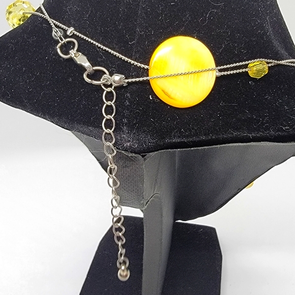 Long Adjustable Yellow and Silver Chain - Picture 4 of 5